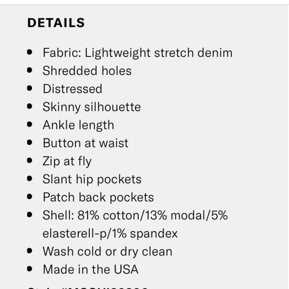 NWT Anthropologie McGuire 29 Vintage slim jeans - Picture 3 of 8